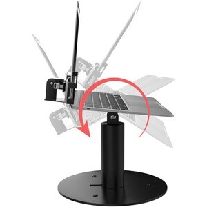 CTA Digital Laptop Security Arm with Heavy Duty Base Stand - Up to 17.50" Screen Support - Countertop, Desk, Tabletop - Metal