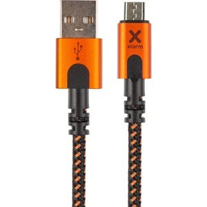 Cavo per trasferimento dati Xtorm Xtreme - 1,50 m Micro-USB/USB - Estremità 2: 1 x Micro USB - Male - Nero, Arancione