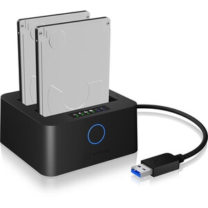 ICY BOX IB-2502CL-U3 Drive Dock - USB 3.0 Host Interface - UASP Support External - Black - 2 x HDD Supported - 2 x Total B