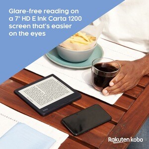 Lettore di testo digitale Kobo Libra 2 - Nero - 32 GB Flash - 17,8 cm (7") Display - Touchscreen - 1264 x 1680 - LAN wirel