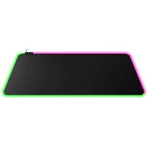 HyperX Pulsefire Mat - RGB Gaming Mousepad - Cloth (XL) - 900 mm x 420 mm Dimension - Black - Rubber, Cloth - Anti-slip - 