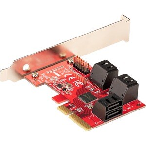 StarTech.com SATA Controller - Serial ATA/600 - PCI Express x4 - Plug-in Card - 6 Total SATA Port(s) - 6 SATA Port(s) Inte