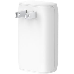 Belkin 37W Portable Dual Port USB-C Wall Charger - 1xUSB-A (12W), 1xUSB-C (30W) - Fast Charging - Power Adapter - White -