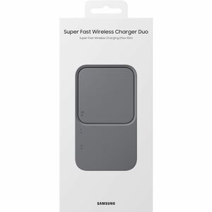 Samsung Super Fast Wireless Charger Duo (with Adapter and Cable) - 9 V DC Input - Input connectors: USB - LED Indicator, S