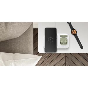 Samsung Super Fast Wireless Charger Duo (with Adapter and Cable) - 9 V DC Input - Input connectors: USB - LED Indicator, S