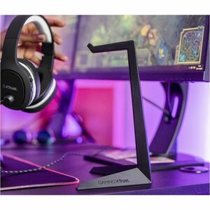 Trust Gaming Headset Stand - 25.5 cm Height x 21 cm Width x 12.5 cm Depth - Black - For Headset - Rubber Pad, Slip Resistant