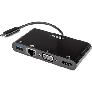 Rocstor Docking Station - for Notebook/Monitor - USB Type C - 4K, 2K, Full HD - 3840 x 2160, 1920 x 1080, 1920 x 1200 - 1 