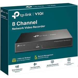 TP-Link VIGIL VIGI NVR1008H 8 Channel Wired Video Surveillance Station - Network Video Recorder - HDMI