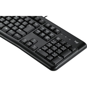 Logitech K120 键盘 - 电缆 连接 - USB 接口 - 黑 - PC