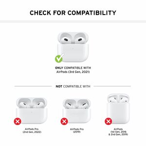 Urban Armor Gear Pathfinder Rugged Charging Case Apple AirPods (Gen 3) - Silver, Orange - Water Proof, Dust Resistant, Dir