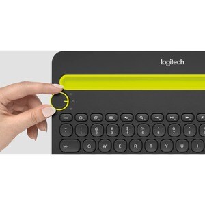 Logitech K480 键盘 - 无线 连接 - 黑 - 蓝牙 - 10 m - 计算机, 平板, 手机, 笔记本电脑 - PC, Mac - AAA 支持的电池尺寸