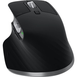 Logitech MX Master 3 实际大小 鼠标 - 蓝牙 - C型 USB - 暗视野 - 7 按钮 - 太空灰 - 无线 - 可充电 - 4000 dpi - 滚轮