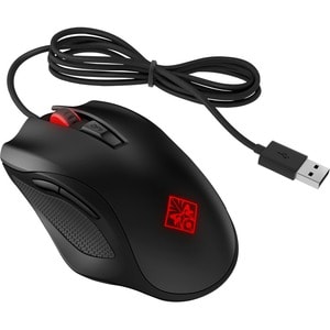 HP OMEN 600 游戏鼠标 - USB - 光学 - 6 按钮 - 电缆 - 12000 dpi - 滚轮 - 右旋转