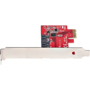 StarTech.com PCIe SATA Controller Karte, 2 Port SATA 3 Erweiterungskarte, 6Gbit/s, Voll/Halb Profil Blende, Festplatten/SS