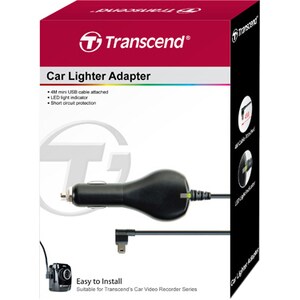 Transcend Auto Adapter - For Micro USB Devices, Camcorder - 12 V DC, 24 V DC Input - 5 V DC Output - 1 A