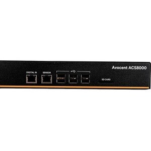 Vertiv AVOCENT ACS ACS8016DAC-404 Servidor do dispositivo - 1 GB - DDR3 SDRAM - Cabo de par entrançado, Fibra ótica - 2 x 
