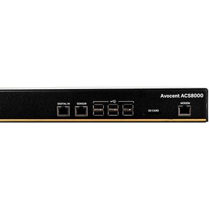 Vertiv AVOCENT ACS ACS8032MDDC-400 Servidor do dispositivo - 1 GB - DDR3 SDRAM - Cabo de par entrançado, Fibra ótica - 2 x