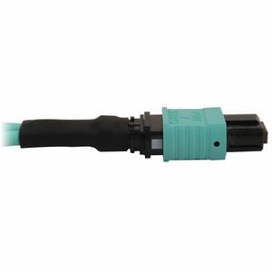 Eaton Tripp Lite Series Multimode 50/125 OM3 Loopback Fiber Optic Cable Tester (12F MTP/MPO Female), LSZH, Aqua - Fiber Op