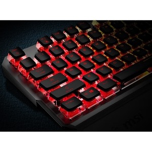 MSI Vigor GK71 Sonic Gaming Keyboard - Cable Connectivity - USB 2.0 Interface - RGB LED - 104 Key(s) - Rugged - Gaming Con