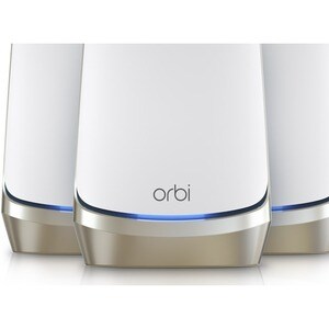 Netgear Orbi RBKE963 Wi-Fi 6 IEEE 802.11ax Ethernet Wireless Router - Quad Band - 2.40 GHz ISM Band - 5 GHz UNII Band - 12