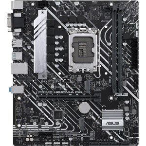 Asus Prime H610M-A D4-CSM Desktop Motherboard - Intel H610 Chipset - Socket LGA-1700 - Micro ATX - Pentium Gold, Celeron, 