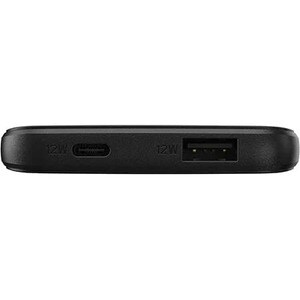 POWER BANK 5K MAH USB A AND C 12W - BLACK