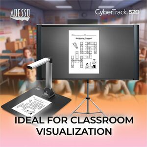 Adesso 5 Megapixel Fixed-Focus A4 Document Camera Scanner with OCR Text Recognition - CMOS
