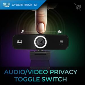 Adesso CyberTrack K1 Webcam - 2.1 Megapixel - 30 fps - USB 2.0 - 1920 x 1080 Video - CMOS Sensor - Fixed Focus - 120° Angl