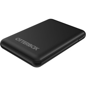 OtterBox Power Bank - Black - For USB Type A Device, Micro USB Device, USB Type C Device, Lighting Equipment - 5000 mAh - 
