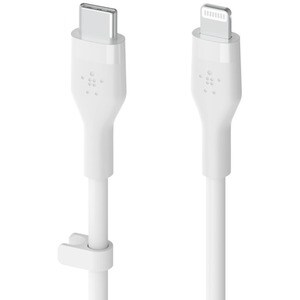 BELKIN BOOST CHARGE LIGHTNING TO USB-C SILICONE CABLE 1M WHITE