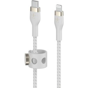 BELKIN BOOST CHARGE CABLE USB-C TO LTG BRD SILICON 1M WHT