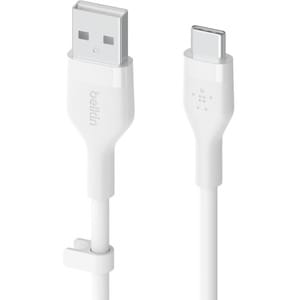 BELKIN BOOST CHARGE CABLE USB-A - USB-C BRD SILICON 1M WHT