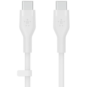 BELKIN BOOSTCHARGE USB-C TO C 2.0 SILICONE CABLE 2M WHITE