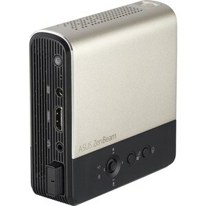 Asus ZenBeam E2 DLP Projector - 16:9 - Ceiling Mountable, Portable - Black, Gold - 854 x 480 - Front, Rear, Ceiling - 3000