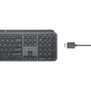 Logitech MX Keys for Business Keyboard - Wireless Connectivity - English (UK) - QWERTY Layout - Graphite - MX Keyswitch - 