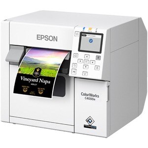 Epson CW-C4000E (MK) Desktop Inkjet Printer - Colour - Label Print - Gigabit Ethernet - USB - USB Host - With Cutter - 6.9