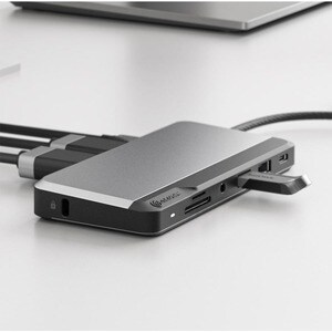 Alogic USB Type C Docking Station for Mouse, Smartphone, Flash Drive - Memory Card Reader - SD - 85 W - Space Gray - Porta