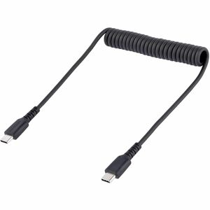 StarTech.com 20in (50cm) USB C Charging Cable, Coiled Heavy Duty Fast Charge & Sync USB-C Cable, High Quality USB 2.0 Type