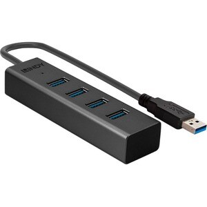 LINDY USB Hub - USB 3.2 (Gen 1) Type A - External - Grey - 4 Total USB Port(s) - 4 USB 3.0 Port(s) - PC