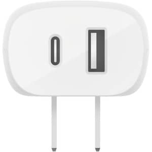 Belkin BoostCharge Dual Wall Charger with PPS + USB-C Cable with Lightning Connector - Power Adapter - 37 W - White