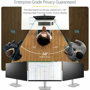 StarTech.com Monitor Privacy Screen for 32 inch Display, Widescreen Computer Monitor Security Filter, Blue Light Reducing 