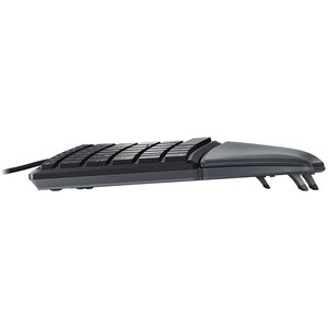 CHERRY ERGO 4500 Keyboard - Cable Connectivity - USB Interface - Spanish - QWERTY Layout - Black - 106 Key(s) - 3 Hot Key(