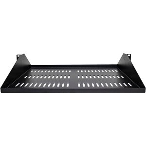 StarTech.com 2U Vented Server Rack Shelf - Center Mount Fixed 14" Deep Cantilever Rackmount Tray for 19" Data/AV/Network w