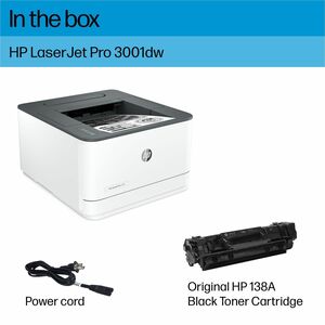 HP LaserJet Pro 3000 3001dw Desktop Wireless Laser Printer - Monochrome - 35 ppm Mono - 1200 x 1200 dpi Print - Automatic 