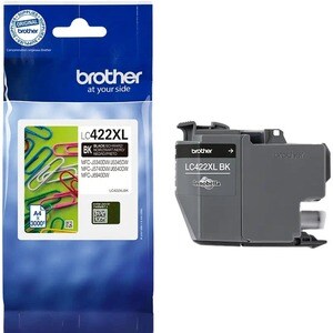 Brother LC422XLBK Hoch Kapazität Tintenstrahl Tintenpatrone - Schwarz - Original - Einzelpackung - 1 Pack - 3000 Seiten