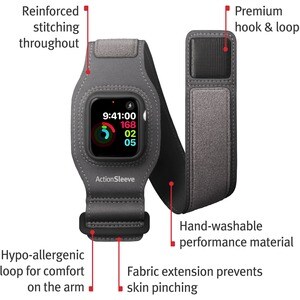 Twelve South ActionSleeve 12-2148 Carrying Case (Sleeve) Apple Apple Watch - Gray - Nick Resistant, Ding Resistant - Armba