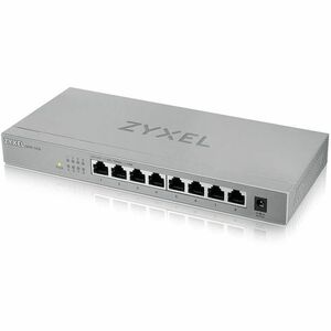 Zyxel 8-Port 2.5GbB MultiGig Ethernet Unmanaged Switch | 8 x 100/1G/2.5G Mbps Ports | Plug & Play | Metal Housing | Deskto