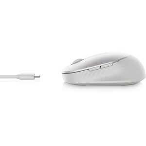 Dell Premier Rechargeable Wireless Mouse - MS7421W - Optical - Wireless - Bluetooth - 2.40 GHz - Rechargeable - Platinum S