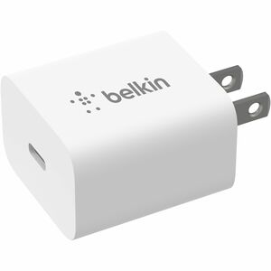 Belkin 20W Portable USB-C Wall Charger - 1xUSB-C - Fast Charging - Power Adapter - White (2 Pack) - 2 Pack - 20 W - White