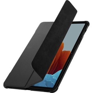 Spigen Rugged Armor Pro Rugged Carrying Case (Book Fold) Samsung Galaxy Tab S7, Galaxy Tab S8 Tablet - Black - PU Leather,